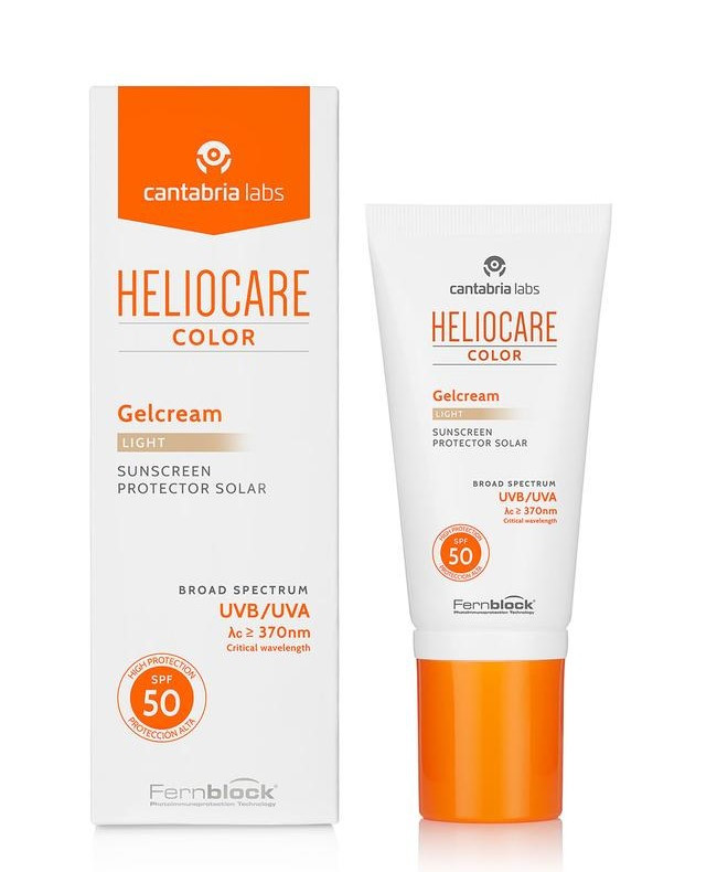 Тональный солнцезащитный гель-крем с SPF50 Светлый натуральный Heliocare Color Gelcream SPF50 Light, 50 мл - фото 1 - id-p1018159368