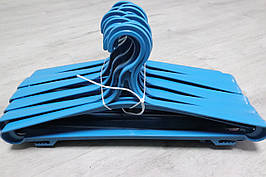 Набір кольорових пластикових вішалок для важкого одягу 8695blue, Синій: Синій