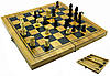 Шахи-нарди-шашки 3 в 1 бамбукові, Набір для гри в шахи шашки нарди DUKE, Шаховий набір, фото 3