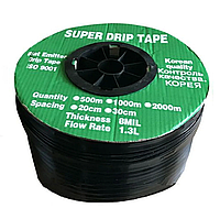 Лента для капельного полива щелевая SUPER DRIP TAPE 200 мм (1000м)