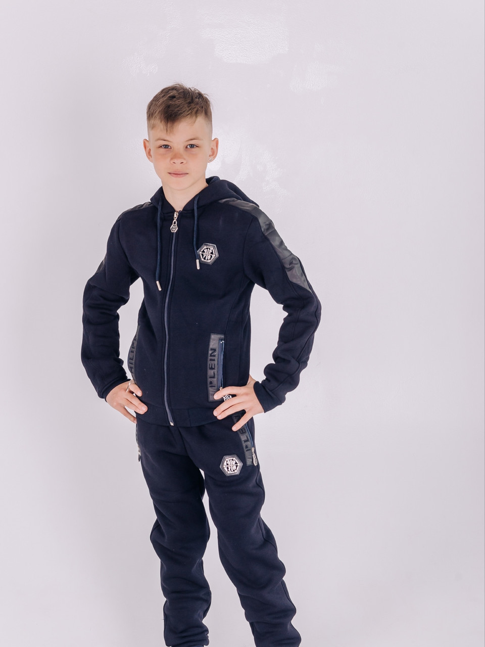 Теплий костюм PHILIPP PLEIN на хлопчика підлітка, темно-синій