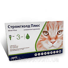 Stronghold (Стронгхолд) PLUS 60мл/10мл 5-10кг - Протипаразитарний препарат для котів, фото 2