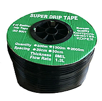 Лента для капельного полива щелевая SUPER DRIP TAPE 100 мм бухта 100м