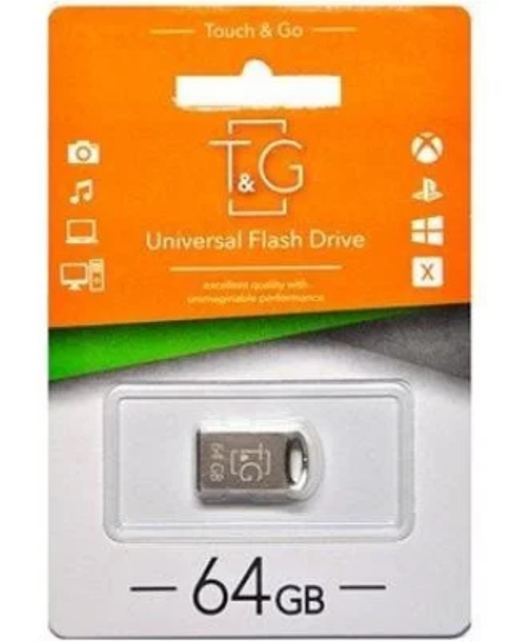 Флеш-накопичувач USB 64GB T&G 105 (метал) | Флешка для ПК