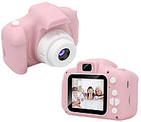 Детская Фотокамера РОЗОВАЯ c 2.0" дисплеем и с функцией видео/Детский фотоаппарат