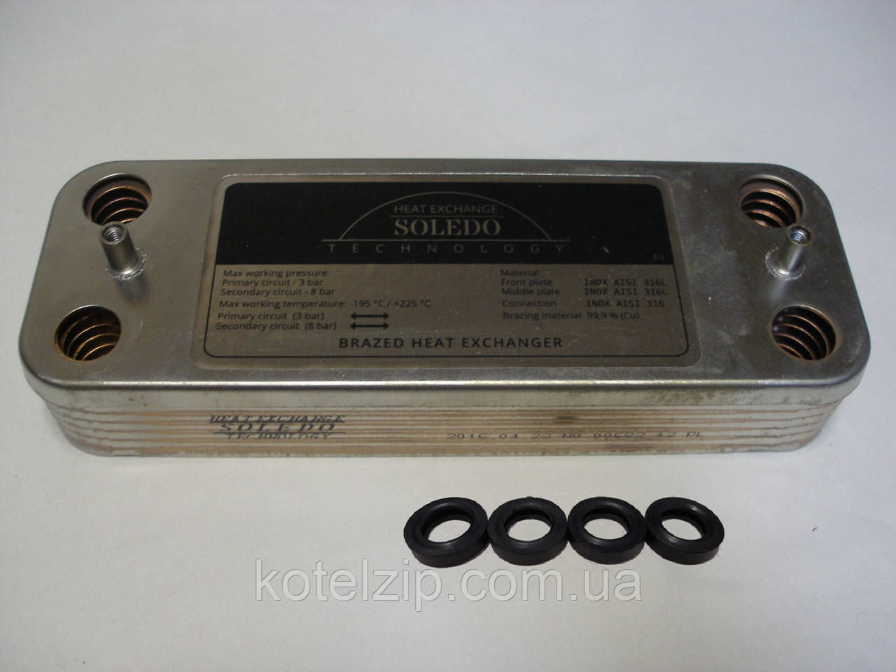 Теплообменник ГВС (14 пластин) вторичный пластинчатый Protherm Lynx 24/28 kW Art. D003202285, 0020119605