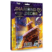 Набор алмазная картина«"Париж, эйфелева башня"Diamond Decor",частичная выкладка,мозаика 5d,27х22 см