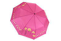 Розовый зонт с цветочным принтом