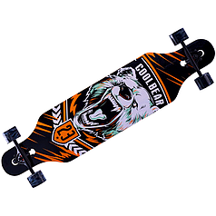 Лонгборд Maraton Monza Bear дерев'яний професійний з канадського клена (чорно-помаранчевий)