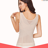 Утягувальний корсет, що стягує майку на застібках, бандаж, фото 6