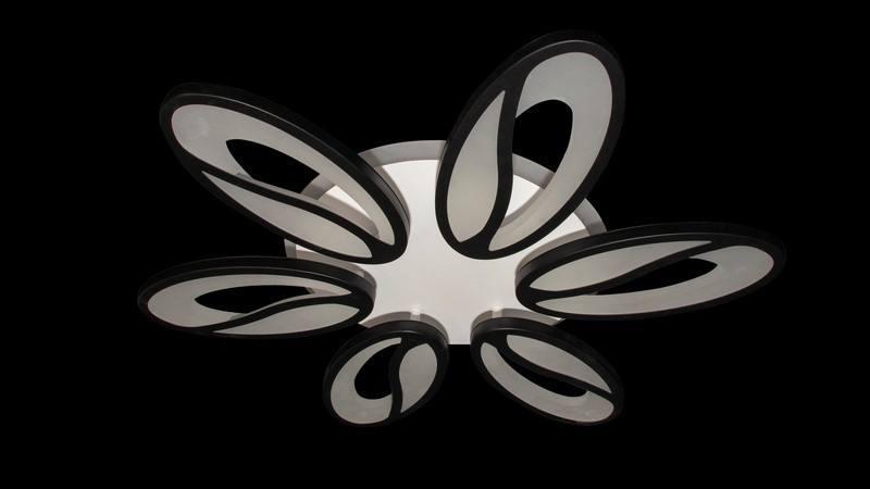 Сучасна яскрава люстра 5565/6BK LED 3color dimmer, фото 1