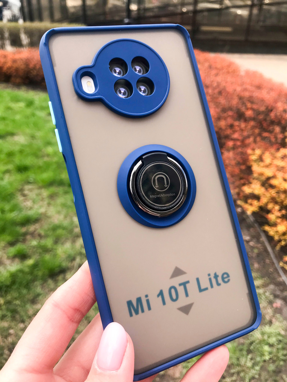 Протиударний чохол GKK LikGus Magnetic Ring з підставкою для Xiaomi Mi 10T Lite Blue