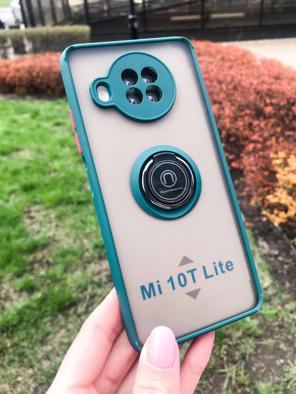 Протиударний чохол GKK LikGus Magnetic Ring з підставкою для Xiaomi Mi 10T Lite Green