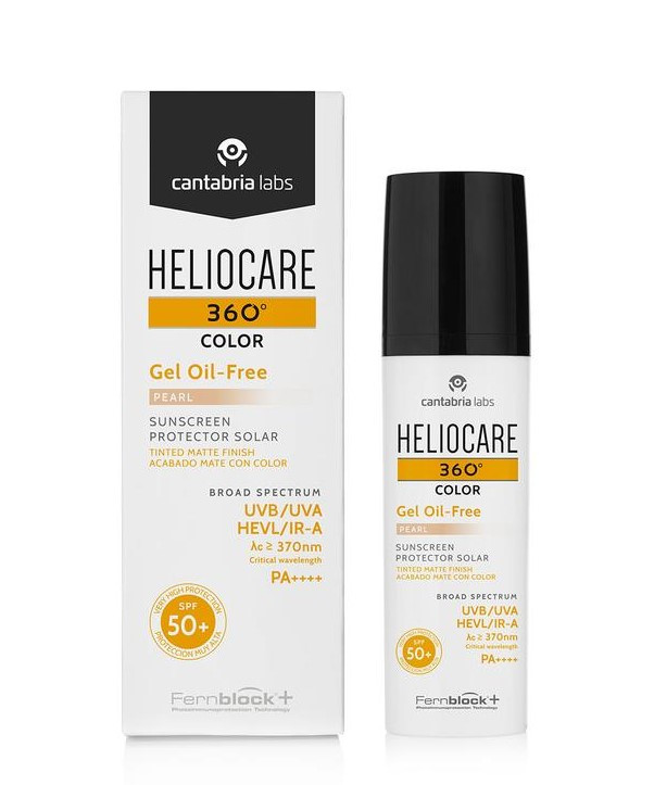 Солнцезащитный гель с тоном на водной основе Жемчужный SPF50+ Heliocare 360 Color Gel Oil Free SPF 50+, 50 мл - фото 1 - id-p1019295131