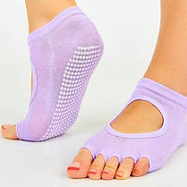 Шкарпетки для йоги фітнесу і пілатесу з відкритими пальцями 6872, фото 3