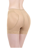 Повітропроникні труси пушап зі збільшенням стегон і підтягуванням живота бежеві, фото 3