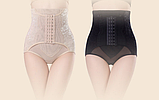 Бежеві стягувальні труси післяпологові з корсетом на гачках. Потрійна утяжка Післяродова білизна, фото 2