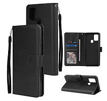 Чохол-книжка для Samsung Galaxy M21 чорний шнурок на руку