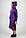 Сукня-худі тепла з кишенею-кенгуру і капюшоном фіолетова, фото 3