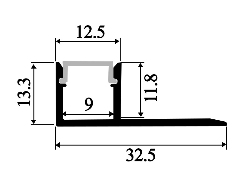 Профиль алюминиевый анодированный LEDUA АЛ-21-3 + рассеиватель для LED ленты для гипсокартона 2 м - фото 4 - id-p1396607266