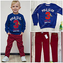 Бордові штани Armani для хлопчика 3,4,5 років