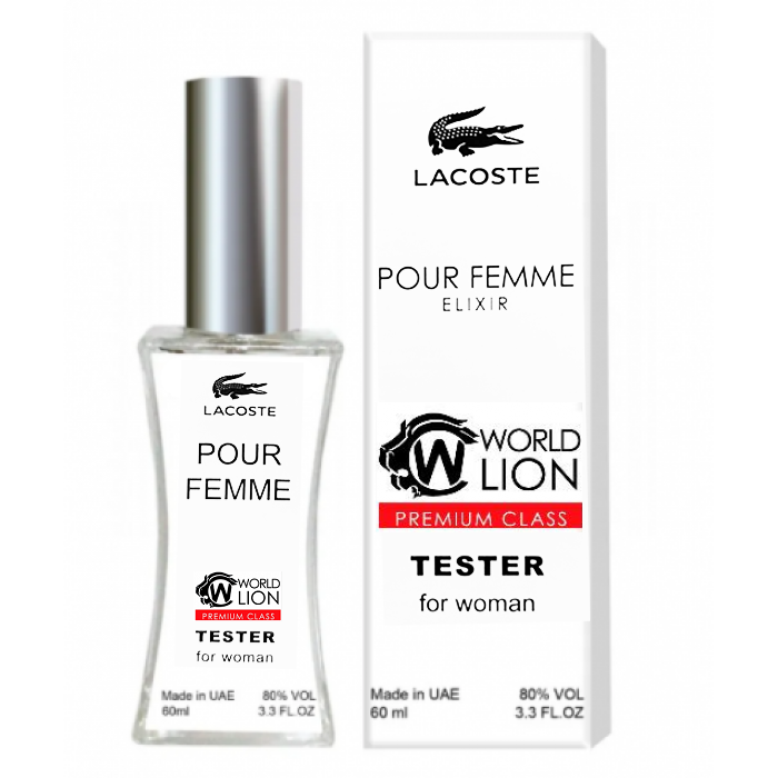 Тестер Premium Class Lacoste Pour Femme Elixir жіночий, 60 мл