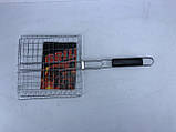 Решітка для гриля 25х25 з дерев'яною ручкою, фото 7