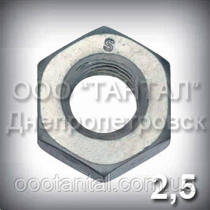 Гайка М2.5 ГОСТ 5927-70 (ГОСТ 5915-70, DIN 934, ISO 4032,8673) оцинкована, фото 1