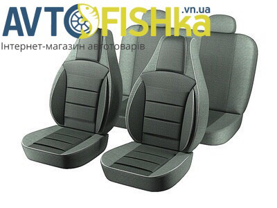 Чохли на сидіння PILOT Chevrolet Aveo Темно-сірі (Чорні)