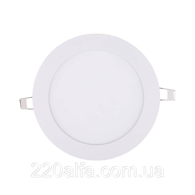 LED-панель Кругла 4100К Ø 170 мм/Ø боб. 150 мм 12 Вт 1080 Лм, фото 1