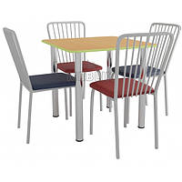 Набор мебели для столовой: стол ХРОМ и 4 стула АРФО
