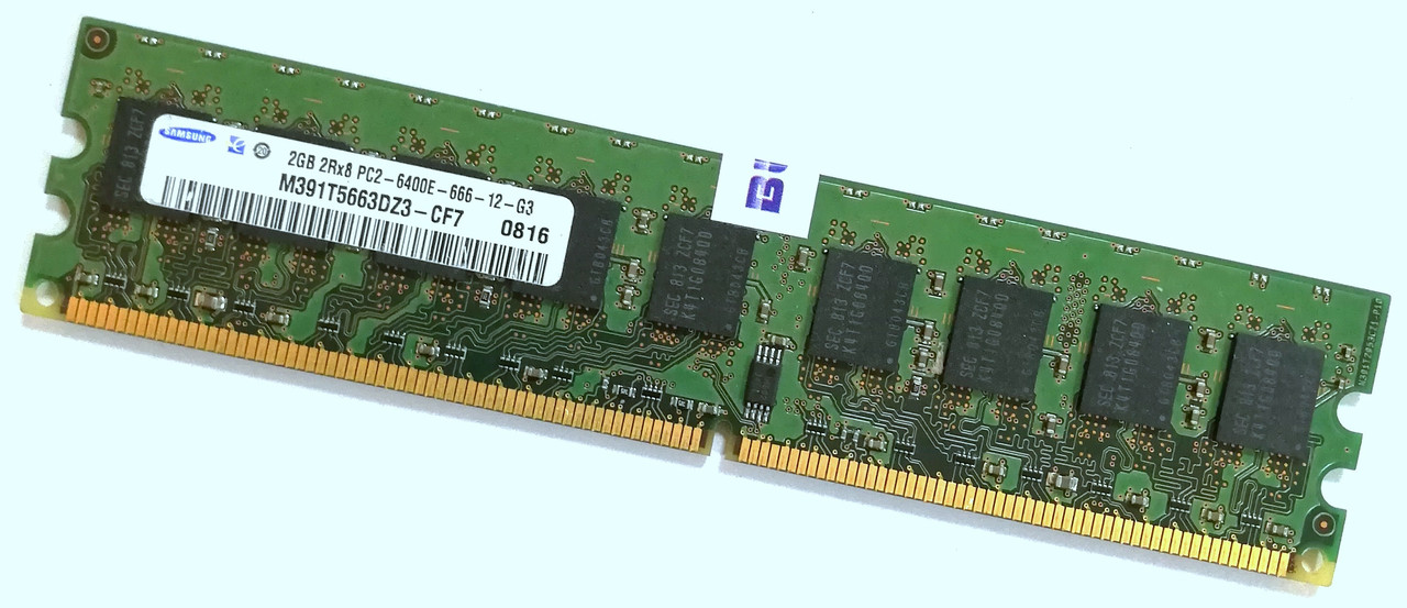Оперативна пам'ять з корекцією помилок ECC Samsung DDR2 2Gb 800MHz 6400E CL6 Б/В MIX