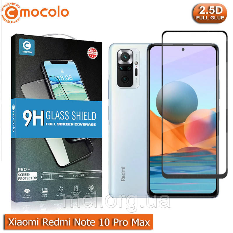 Захисне скло Mocolo Xiaomi Redmi Note 10 Pro Max - Full Glue, фото 1