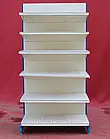Торгові пристінні (односторонні) стелажі «Колумб» 210х127 см., кремові, Б/у, фото 2
