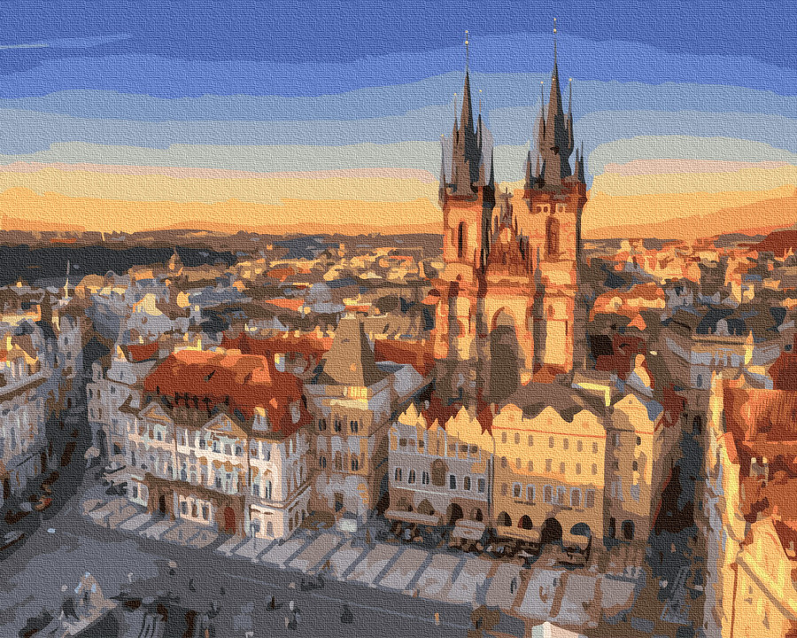 Картина за номерами BrushMe Панорама на Прагу (BK-GX36125) 40 х 50 см (Без коробки)