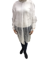 Халат медичний одноразовий Polix на кнопках з манжетом (білий)