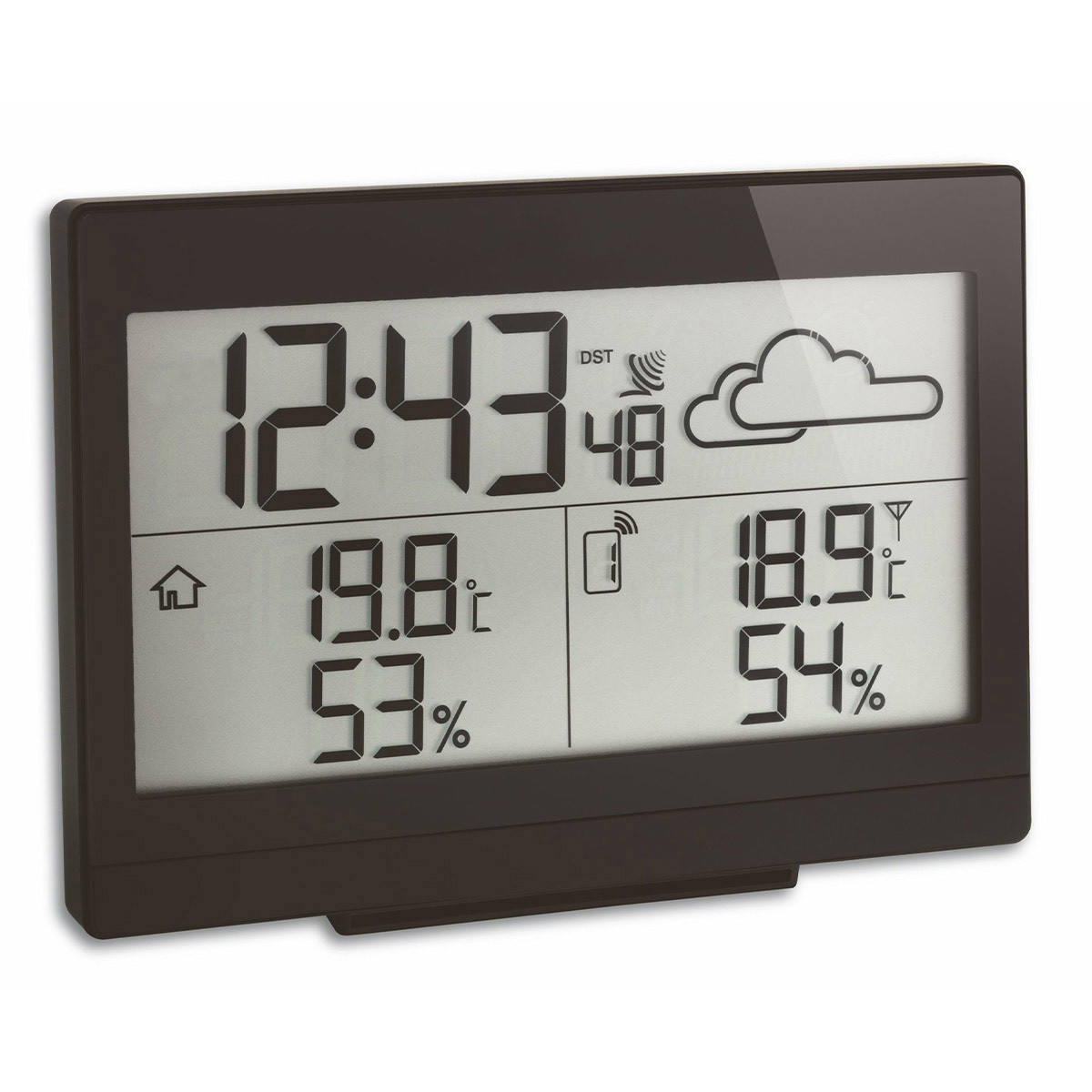 Метеостанція цифрова TFA 35113501 Casa, 141x48x100 мм, чорна, фото 1