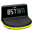 Цифровий Будильник TFA 60202801 з бездротовою зарядкою CHARGE-IT (стандарт Qi) і USB-зарядкою, 136х126х72 мм, фото 4