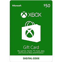 Подарочная карта Xbox Live / Gift Card пополнение бумажника счета своего аккаунта на сумму 50 usd US-регион