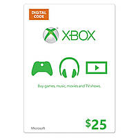 Подарочная карта Xbox Live / Gift Card пополнение бумажника счета своего аккаунта на сумму 25 usd US-регион