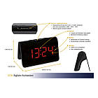 Цифровий Будильник TFA 60254305 ICON, LED червоний, адаптер живлення, 132x64x80 мм, фото 4