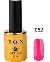 Гель-лак F.O.X Gel Polish Gold Pigment 052 темно-рожевий з малиновим відтінком 12 мл