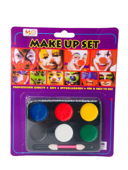 Грим Карнавальний 6 кольорів із пензликом ABC Make Up Set