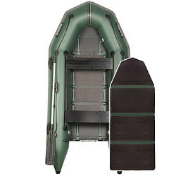 Надувний човен ПВХ BARK BT-290D з настилом слань-книжка, пересувні сидіння. Купити Барк ВТ-290 під мотор