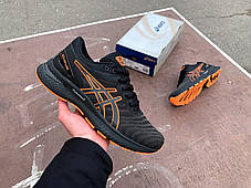 Чоловічі кросівки Asics Gel-Nimbus 22 Black Orange чорні з оранжевим, фото 3