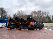 Чоловічі кросівки Asics Gel-Nimbus 22 Black Orange чорні з оранжевим, фото 5