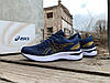 Чоловічі спортивні кросівки Asics Gel-Nimbus 22 Blue Gold сині із золотим, фото 7