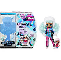 Кукла Лол большая ОМГ Зимняя Ледяная леди LOL Surprise OMG Winter Chill ICY Gurl Fashion Doll & Brrr B.B