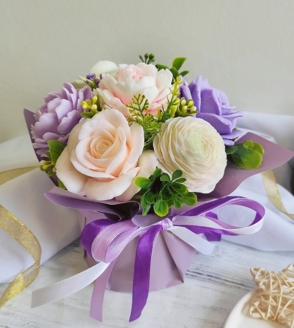 Мило ручної роботи "Букет квітів із мила"