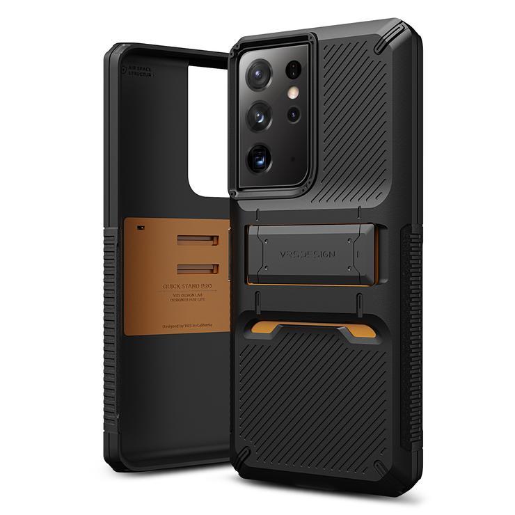Чохол Vrs Design Damba QuickStand Pro Black для Samsung Galaxy S21 Ultra SM-G998